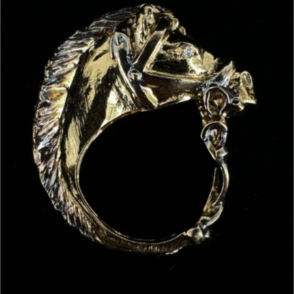 Gold Horse Head Ring